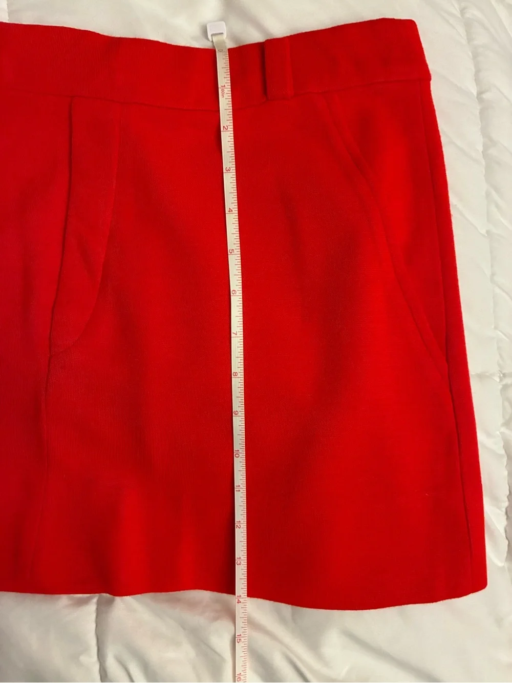 Classic Mod Vintage Jack Winter Red Mini Skirt with Clean A-Line Silhouette - Picture 6 of 8